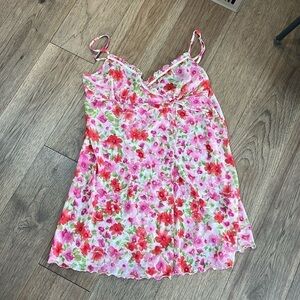 MORGAN TAYLOR INTIMATES | floral wrap front chemise, size medium